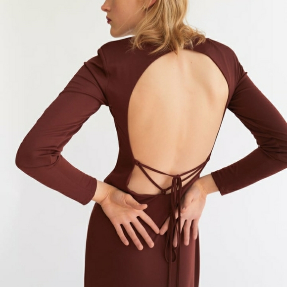 Zara maxi dress with shoulder pads - Picture 6 of 9